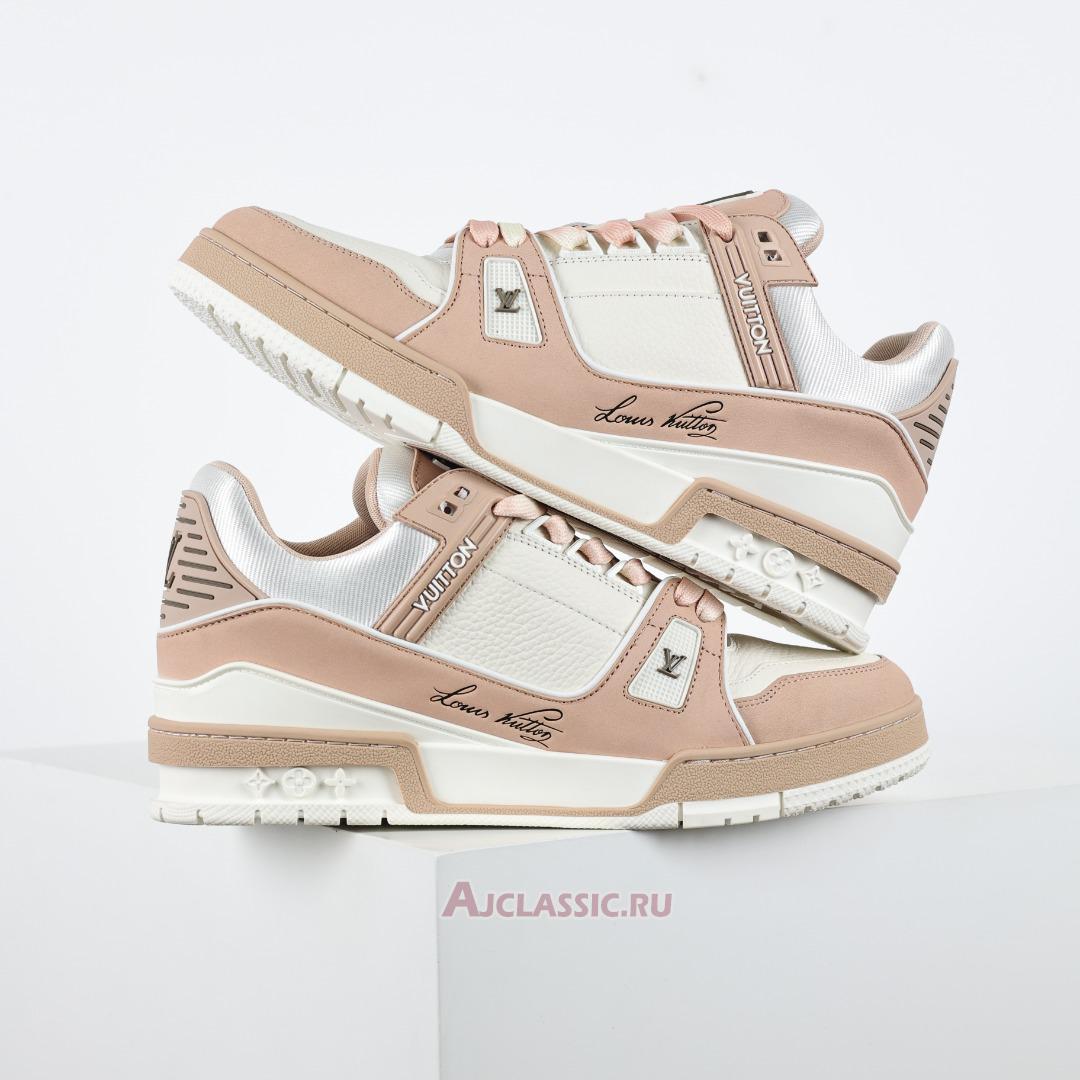 New Louis Vuitton LV Trainer Sneaker "Pink White" 1ACWAS-2 Shoes