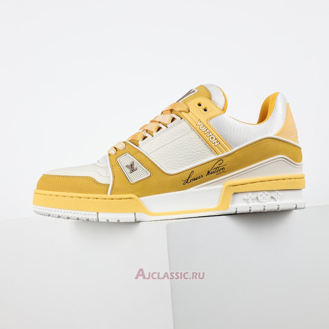 New Louis Vuitton LV Trainer Sneaker "Yellow White" 1ACWBB-2 Shoes