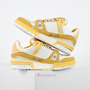 Buy Louis Vuitton LV Trainer Sneaker Yellow White Yellow 1ACWBB-2 Quality Reps Replicas Shoes