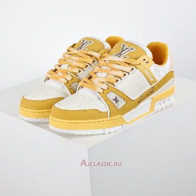 Buy Louis Vuitton LV Trainer Sneaker Yellow White Yellow 1ACWBB-2 Quality Reps Replicas Shoes