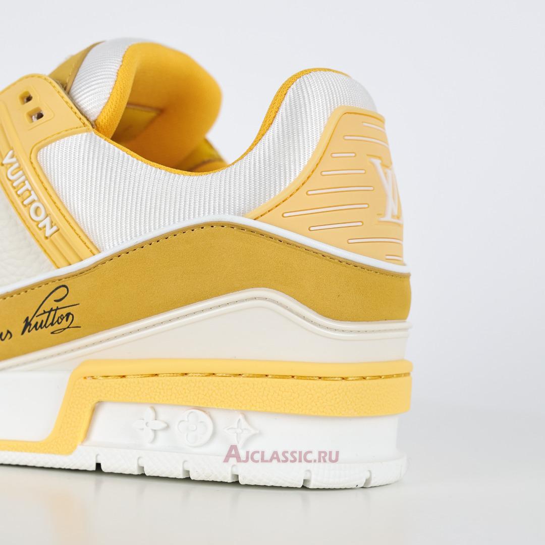 New Louis Vuitton LV Trainer Sneaker "Yellow White" 1ACWBB-2 Shoes