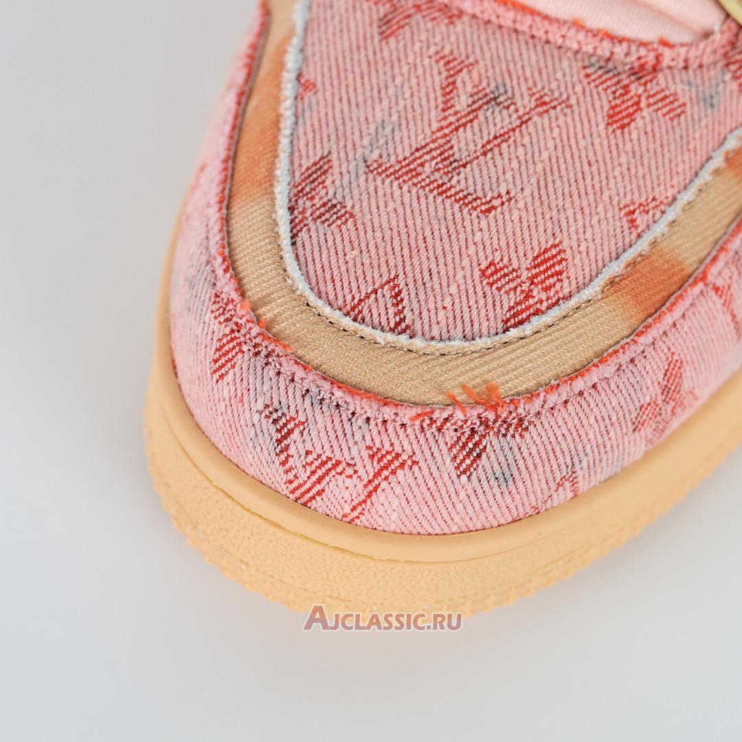 New Louis Vuitton LV Trainer Sneaker "Orange Bleached Monogram Denim" 1ACVMZ-2 Shoes