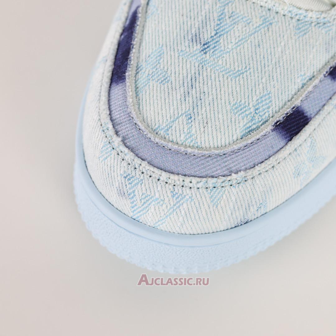 New Louis Vuitton LV Trainer Sneaker "Blue Bleached Monogram Denim" 1ACVNE-2 Shoes