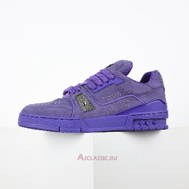 Buy Louis Vuitton LV Trainer Sneaker Purple Silver Purple 1ADHAH Quality Reps Replicas Shoes