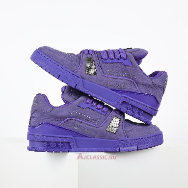 Buy Louis Vuitton LV Trainer Sneaker Purple Silver Purple 1ADHAH Quality Reps Replicas Shoes