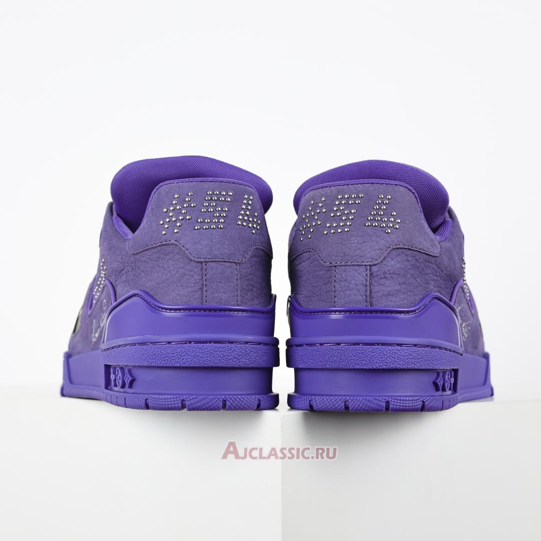 New Louis Vuitton LV Trainer Sneaker "Purple Silver" 1ADHAH Shoes