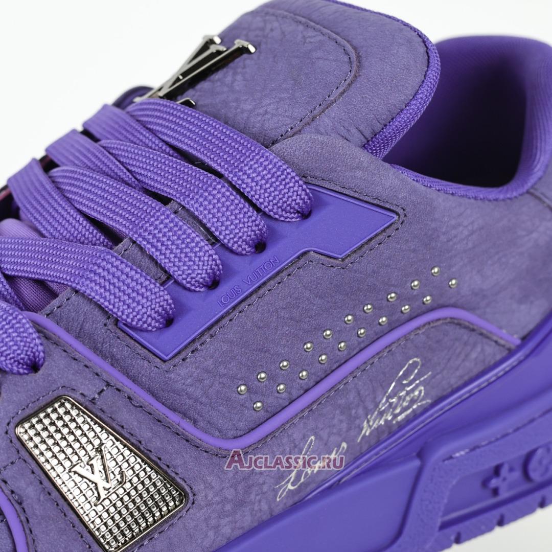 New Louis Vuitton LV Trainer Sneaker "Purple Silver" 1ADHAH Shoes