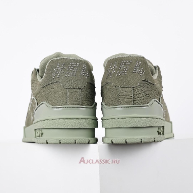 Buy Louis Vuitton LV Trainer Sneaker Green Silver Green 1ADH9X Quality Reps Replicas Shoes