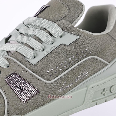 Buy Louis Vuitton LV Trainer Sneaker Green Silver Green 1ADH9X Quality Reps Replicas Shoes