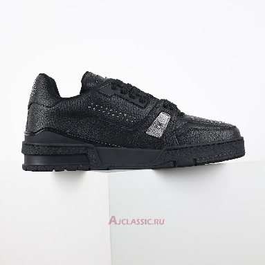 Buy Louis Vuitton LV Trainer Sneaker Black Silver Black 1ADDCH Quality Reps Replicas Shoes