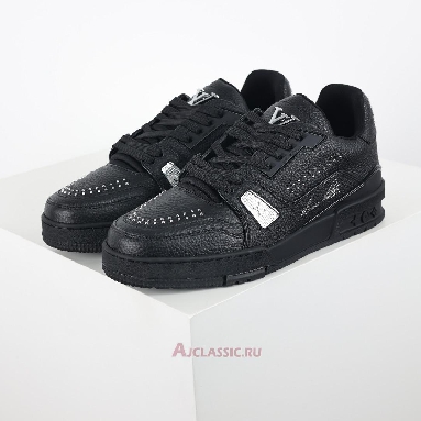 Buy Louis Vuitton LV Trainer Sneaker Black Silver Black 1ADDCH Quality Reps Replicas Shoes