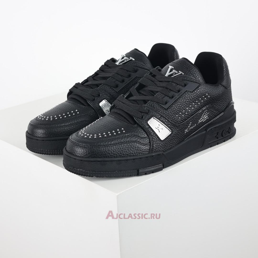 New Louis Vuitton LV Trainer Sneaker "Black Silver" 1ADDCH Shoes