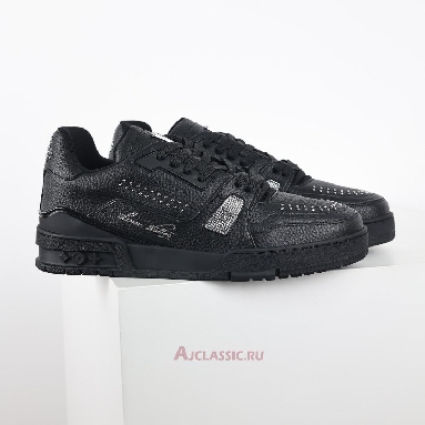 Buy Louis Vuitton LV Trainer Sneaker Black Silver Black 1ADDCH Quality Reps Replicas Shoes