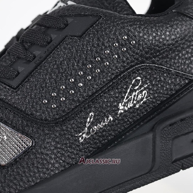 Buy Louis Vuitton LV Trainer Sneaker Black Silver Black 1ADDCH Quality Reps Replicas Shoes