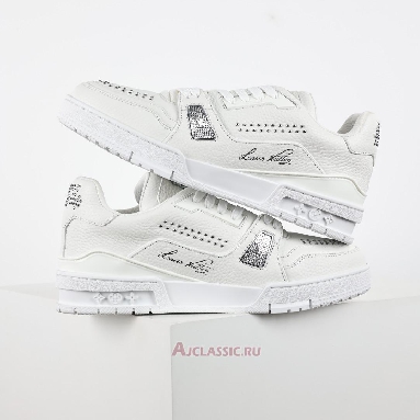 Buy Louis Vuitton LV Trainer Sneaker White Silver White 1ADDBY Quality Reps Replicas Shoes