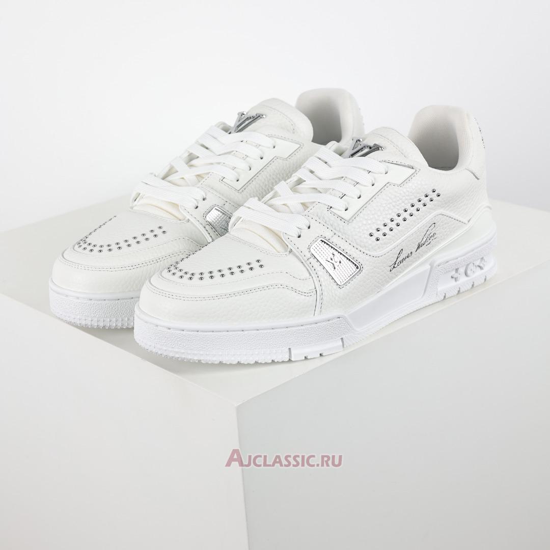New Louis Vuitton LV Trainer Sneaker "White Silver" 1ADDBY Shoes