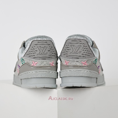 Buy Louis Vuitton LV Trainer Sneaker Grey Multicolor Monogram Denim Grey 1ADHHY-5 Quality Reps Replicas Shoes