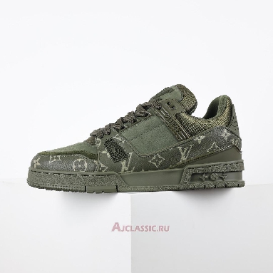 Buy Louis Vuitton LV Trainer Sneaker Khaki Green Monogram Green 1AHA19 Quality Reps Replicas Shoes
