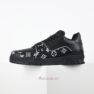 Buy Louis Vuitton LV Trainer Sneaker Black White Monogram Pattern Black 1AHTO6 Quality Reps Replicas Shoes