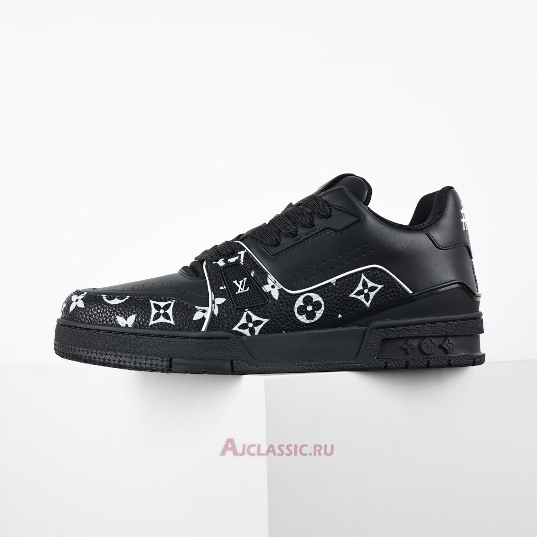 New Louis Vuitton LV Trainer Sneaker "Black White Monogram Pattern" 1AHTO6 Shoes