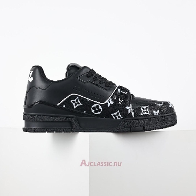 Buy Louis Vuitton LV Trainer Sneaker Black White Monogram Pattern Black 1AHTO6 Quality Reps Replicas Shoes