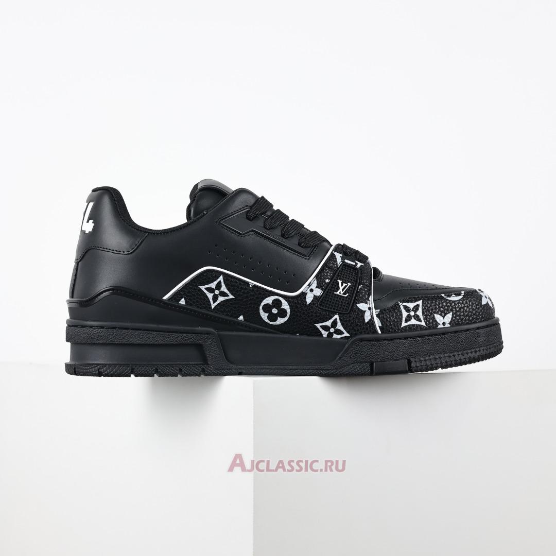 New Louis Vuitton LV Trainer Sneaker "Black White Monogram Pattern" 1AHTO6 Shoes