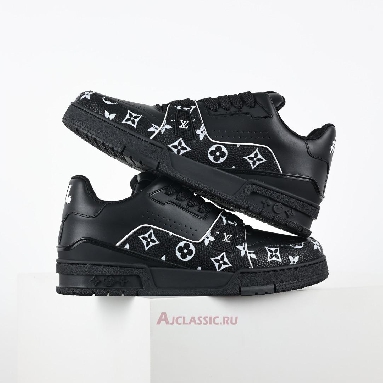Buy Louis Vuitton LV Trainer Sneaker Black White Monogram Pattern Black 1AHTO6 Quality Reps Replicas Shoes