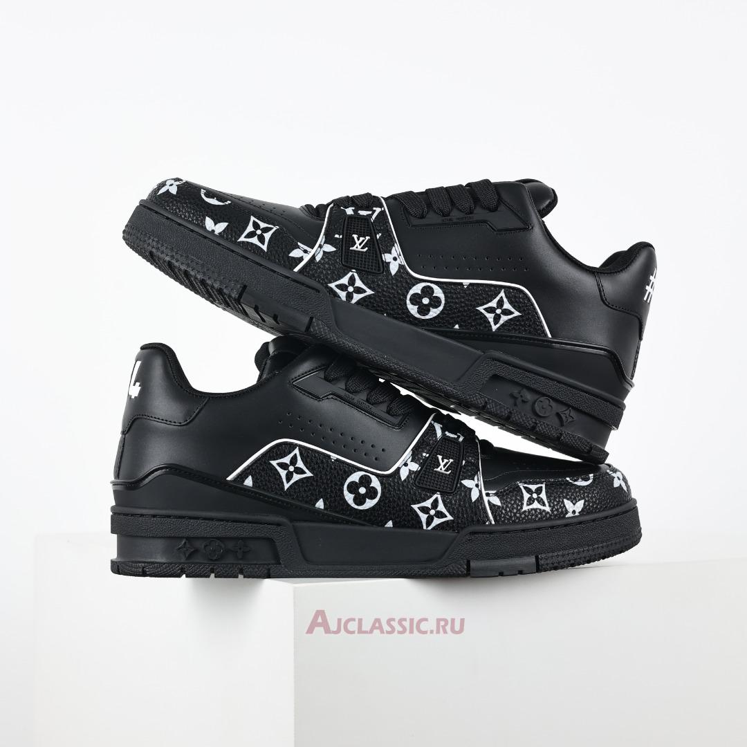 New Louis Vuitton LV Trainer Sneaker "Black White Monogram Pattern" 1AHTO6 Shoes