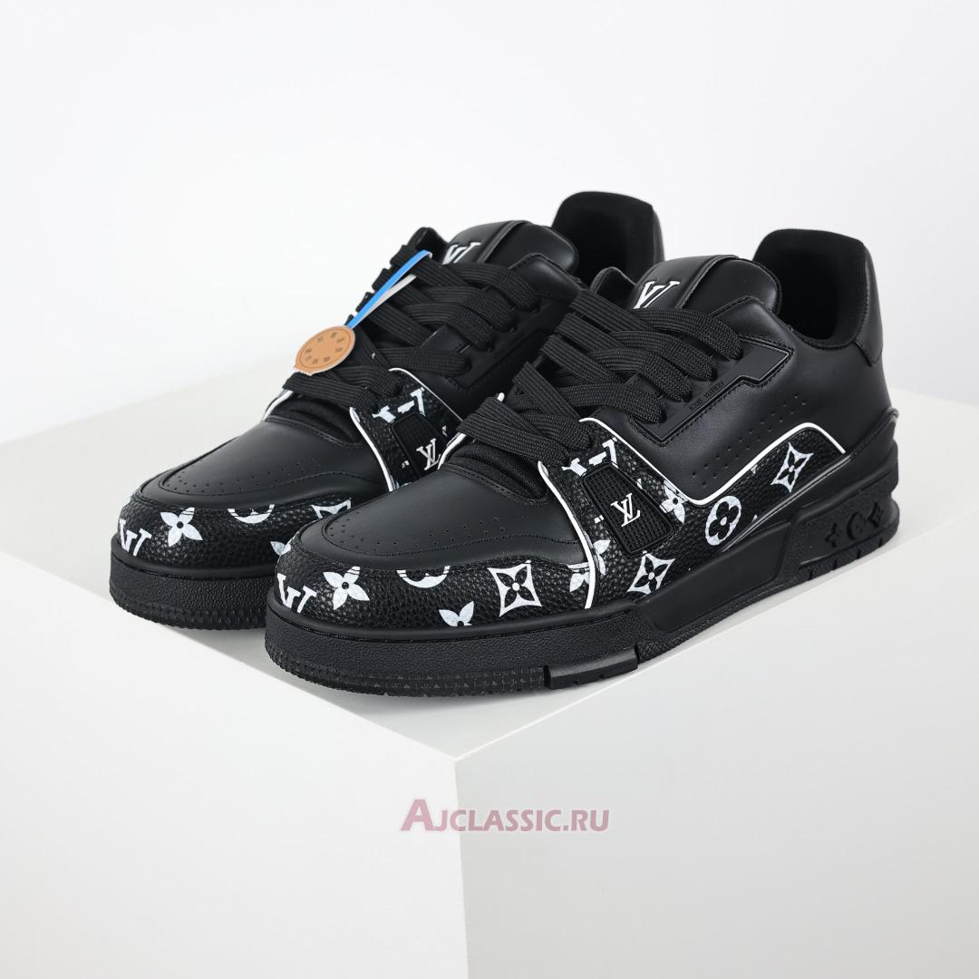 New Louis Vuitton LV Trainer Sneaker "Black White Monogram Pattern" 1AHTO6 Shoes