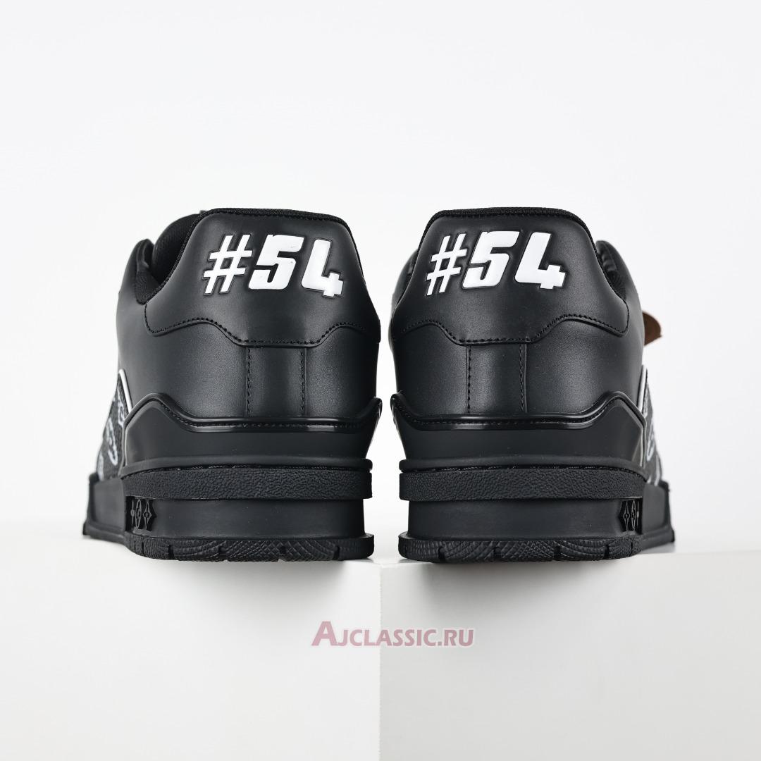 New Louis Vuitton LV Trainer Sneaker "Black White Monogram Pattern" 1AHTO6 Shoes