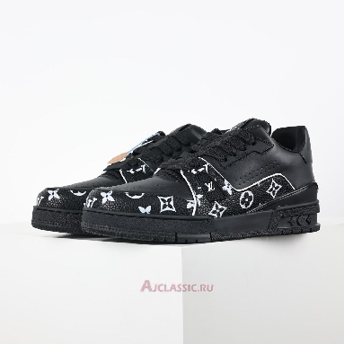 Buy Louis Vuitton LV Trainer Sneaker Black White Monogram Pattern Black 1AHTO6 Quality Reps Replicas Shoes