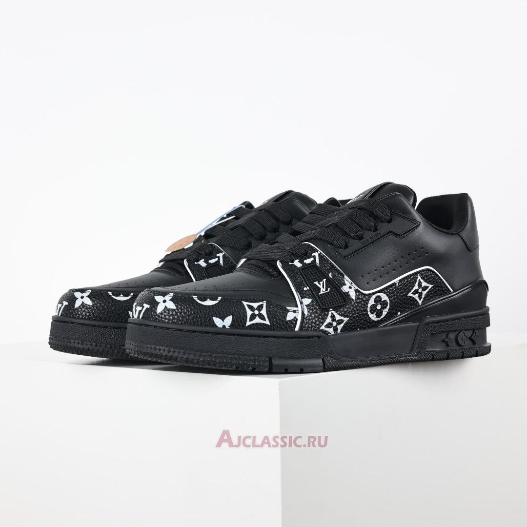 New Louis Vuitton LV Trainer Sneaker "Black White Monogram Pattern" 1AHTO6 Shoes