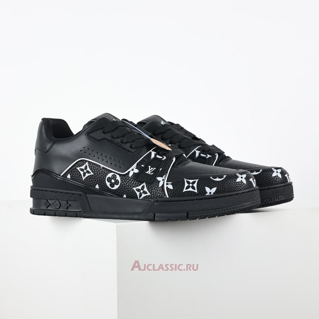 New Louis Vuitton LV Trainer Sneaker "Black White Monogram Pattern" 1AHTO6 Shoes