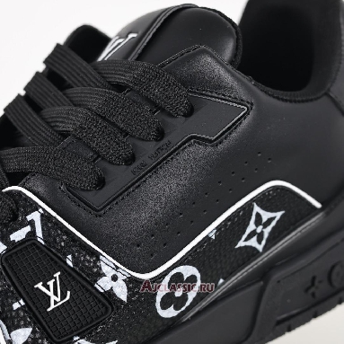 Buy Louis Vuitton LV Trainer Sneaker Black White Monogram Pattern Black 1AHTO6 Quality Reps Replicas Shoes