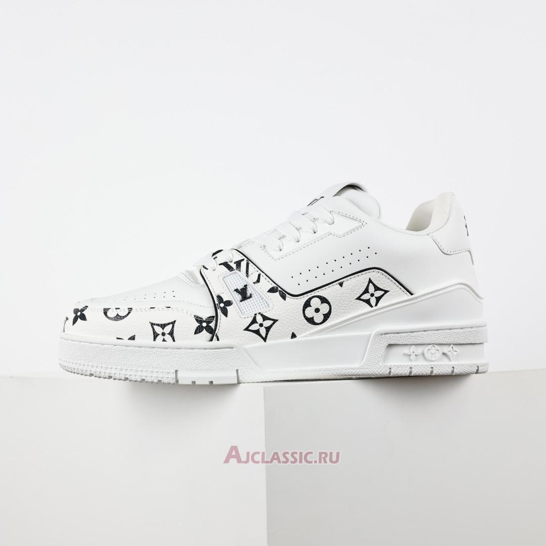 New Louis Vuitton LV Trainer Sneaker "White Black Monogram Pattern" 1AHTOP Shoes