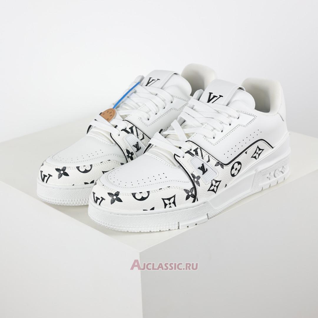 New Louis Vuitton LV Trainer Sneaker "White Black Monogram Pattern" 1AHTOP Shoes