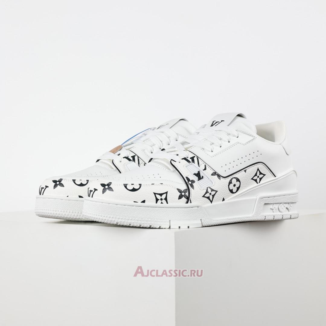 New Louis Vuitton LV Trainer Sneaker "White Black Monogram Pattern" 1AHTOP Shoes