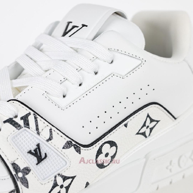 Buy Louis Vuitton LV Trainer Sneaker White Black Monogram Pattern White 1AHTOP Quality Reps Replicas Shoes