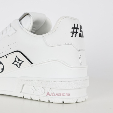 Buy Louis Vuitton LV Trainer Sneaker White Black Monogram Pattern White 1AHTOP Quality Reps Replicas Shoes