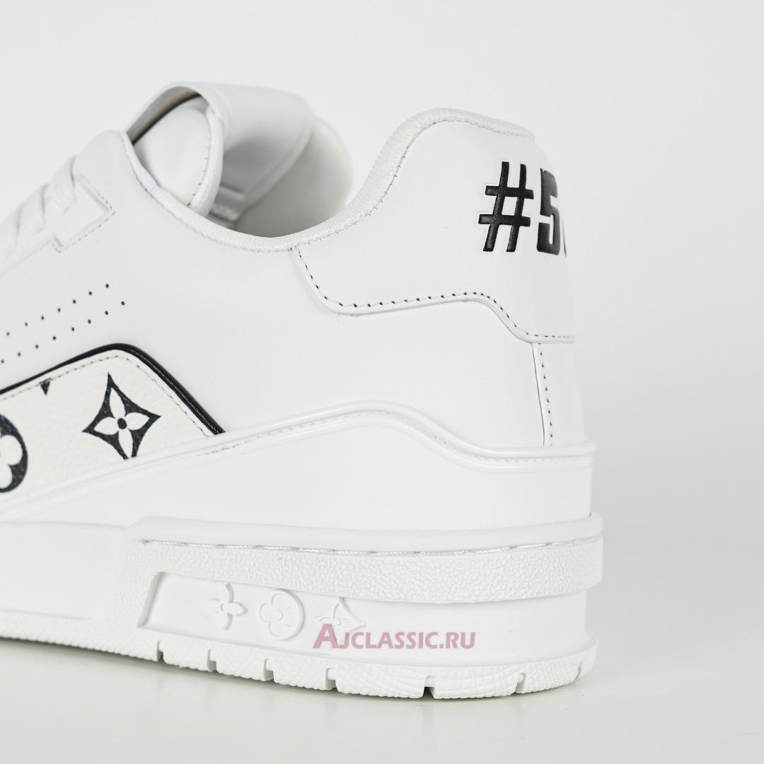 New Louis Vuitton LV Trainer Sneaker "White Black Monogram Pattern" 1AHTOP Shoes