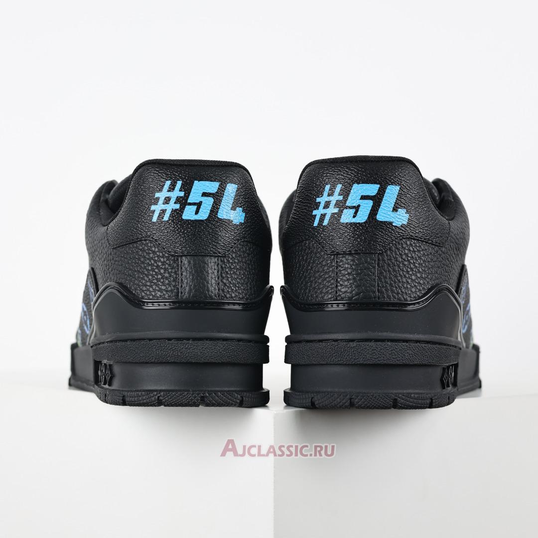 New Louis Vuitton LV Trainer Sneaker "Black Multicolor Monogram Pattern" 1AHTO9-2 Shoes