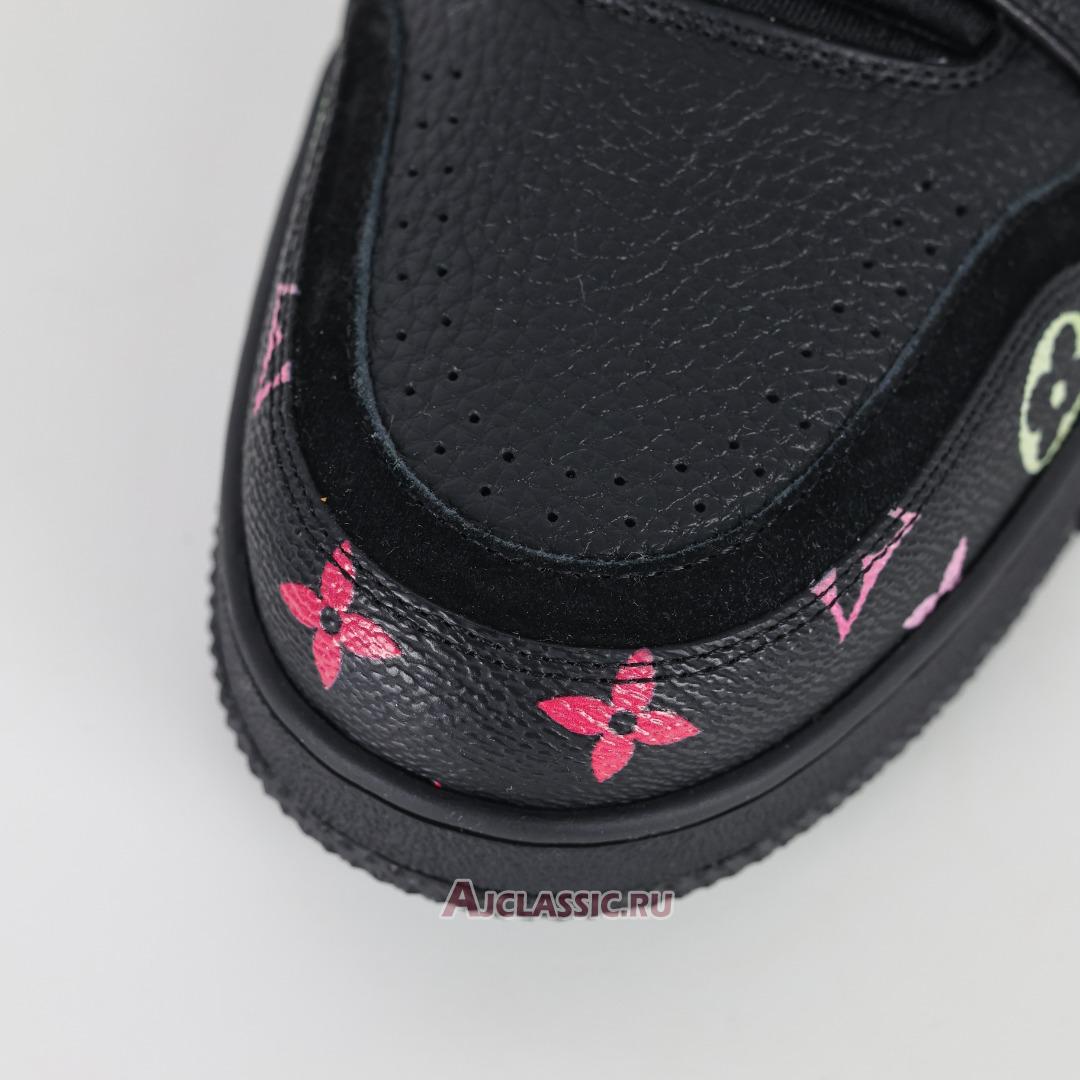 New Louis Vuitton LV Trainer Sneaker "Black Multicolor Monogram Pattern" 1AHTO9-2 Shoes