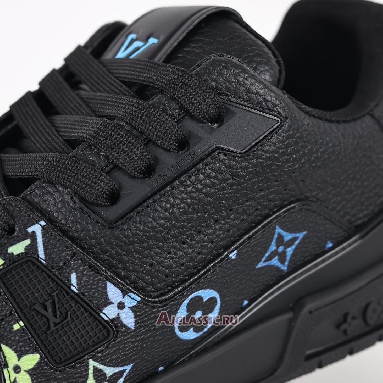 Buy Louis Vuitton LV Trainer Sneaker Black Multicolor Monogram Pattern Black 1AHTO9-2 Quality Reps Replicas Shoes