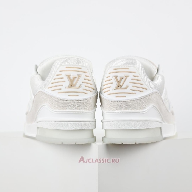 Buy Louis Vuitton LV Trainer Sneaker White Beige Monogram Demin White 1A8Z4W-2 Quality Reps Replicas Shoes