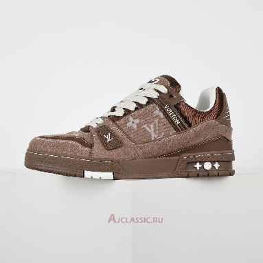 Buy Louis Vuitton LV Trainer Sneaker Brown Monogram Denim Brown 1AHT32 Quality Reps Replicas Shoes