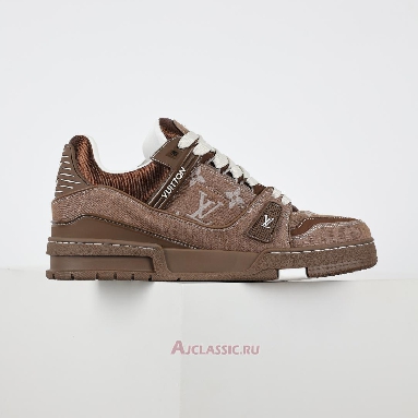 Buy Louis Vuitton LV Trainer Sneaker Brown Monogram Denim Brown 1AHT32 Quality Reps Replicas Shoes