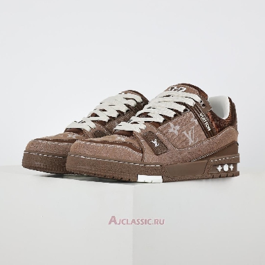Buy Louis Vuitton LV Trainer Sneaker Brown Monogram Denim Brown 1AHT32 Quality Reps Replicas Shoes