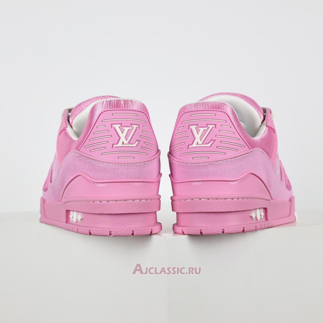 New Louis Vuitton LV Trainer Sneaker "Pink Monogram Denim" 1AHT03 Shoes