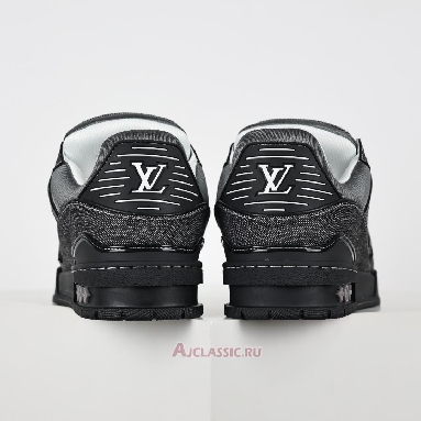 Buy Louis Vuitton LV Trainer Sneaker Black Monogram Denim Black 1AHSZS Quality Reps Replicas Shoes
