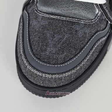 Buy Louis Vuitton LV Trainer Sneaker Black Monogram Denim Black 1AHSZS Quality Reps Replicas Shoes